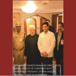 With Honourable President of Iran, Hassan Rouhani, Hyderabad