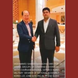 Managing Director with the Chairman of National Defence, Korea Military & Member of the National Assembly, Korea — Lee Jong Myeong, in UAE, Dubai