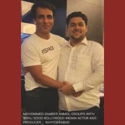 With Sonu Sood, Bollywood actor and producer, Hyderabad